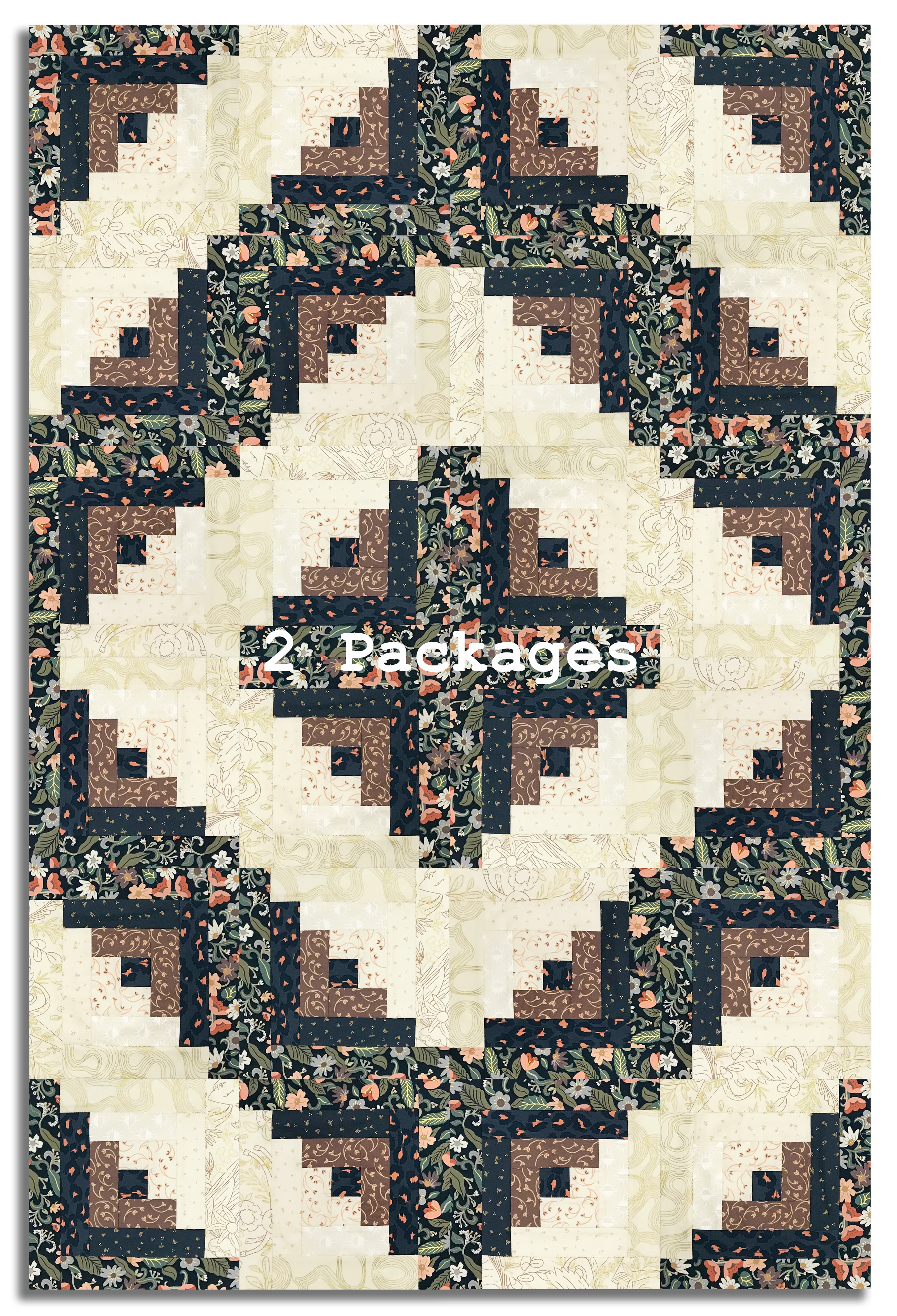 Moda Pre-cut 12 Block Log Cabin Quilt Kit - Sunlit Ruins - Image 4