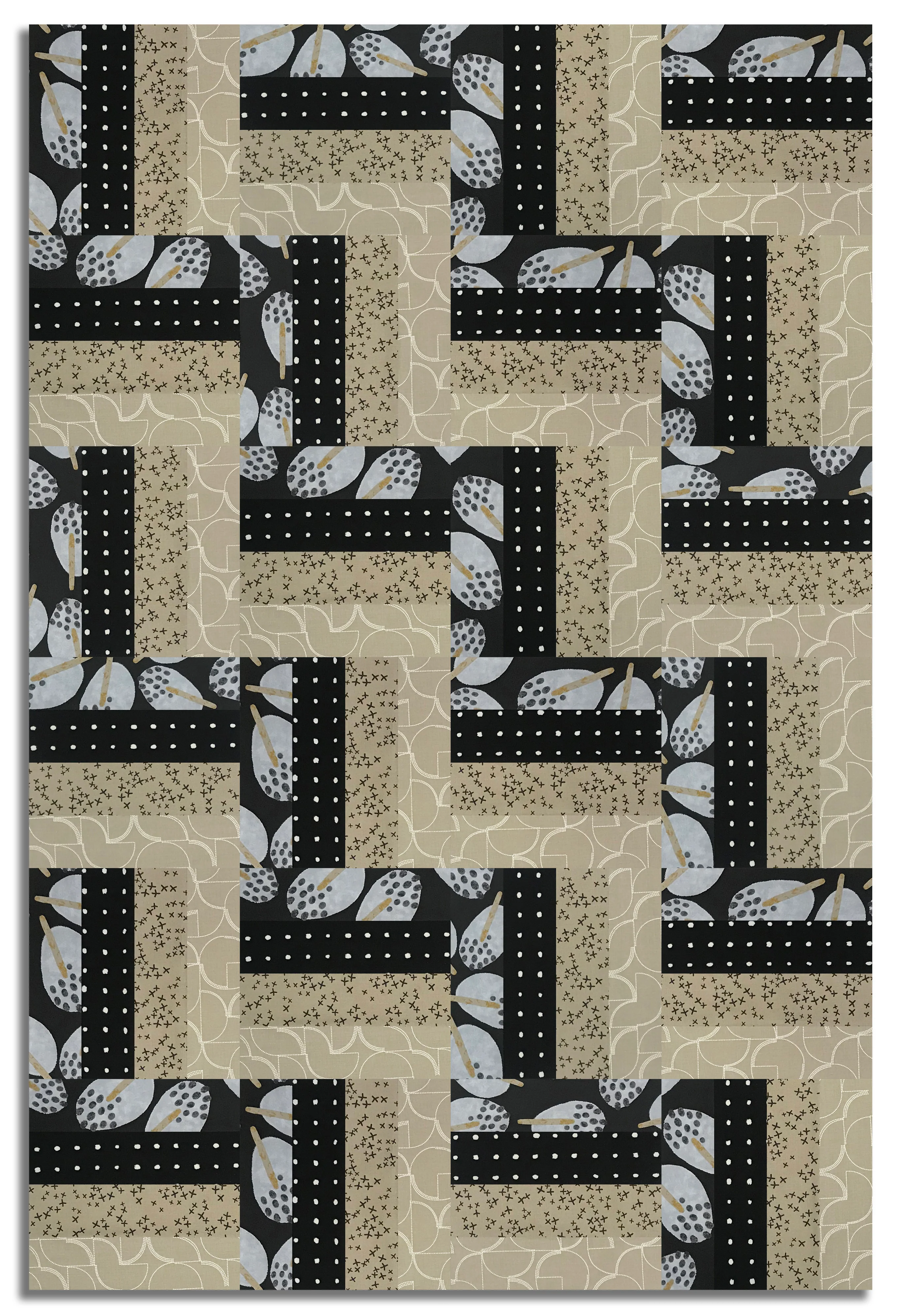 Moda Pre-cut 24 Block Rail Fence Quilt Kit - Mira