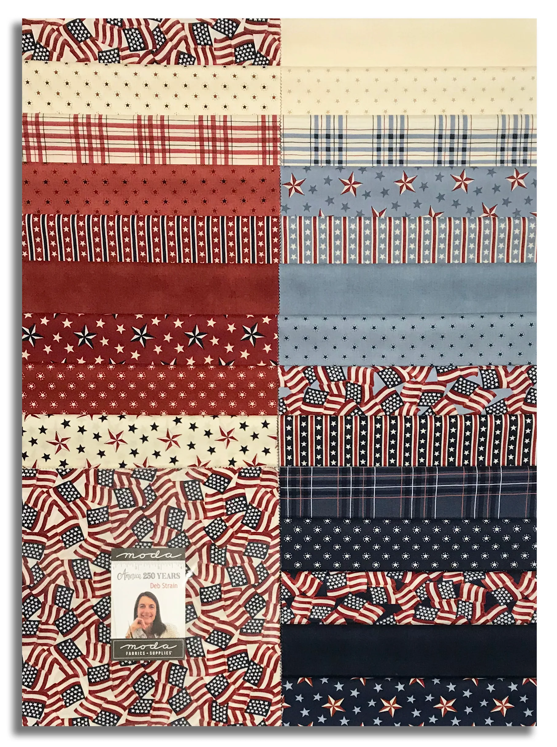 Moda Pre-Cut 42 Piece 10" Square Layer Cake - America 250 Years