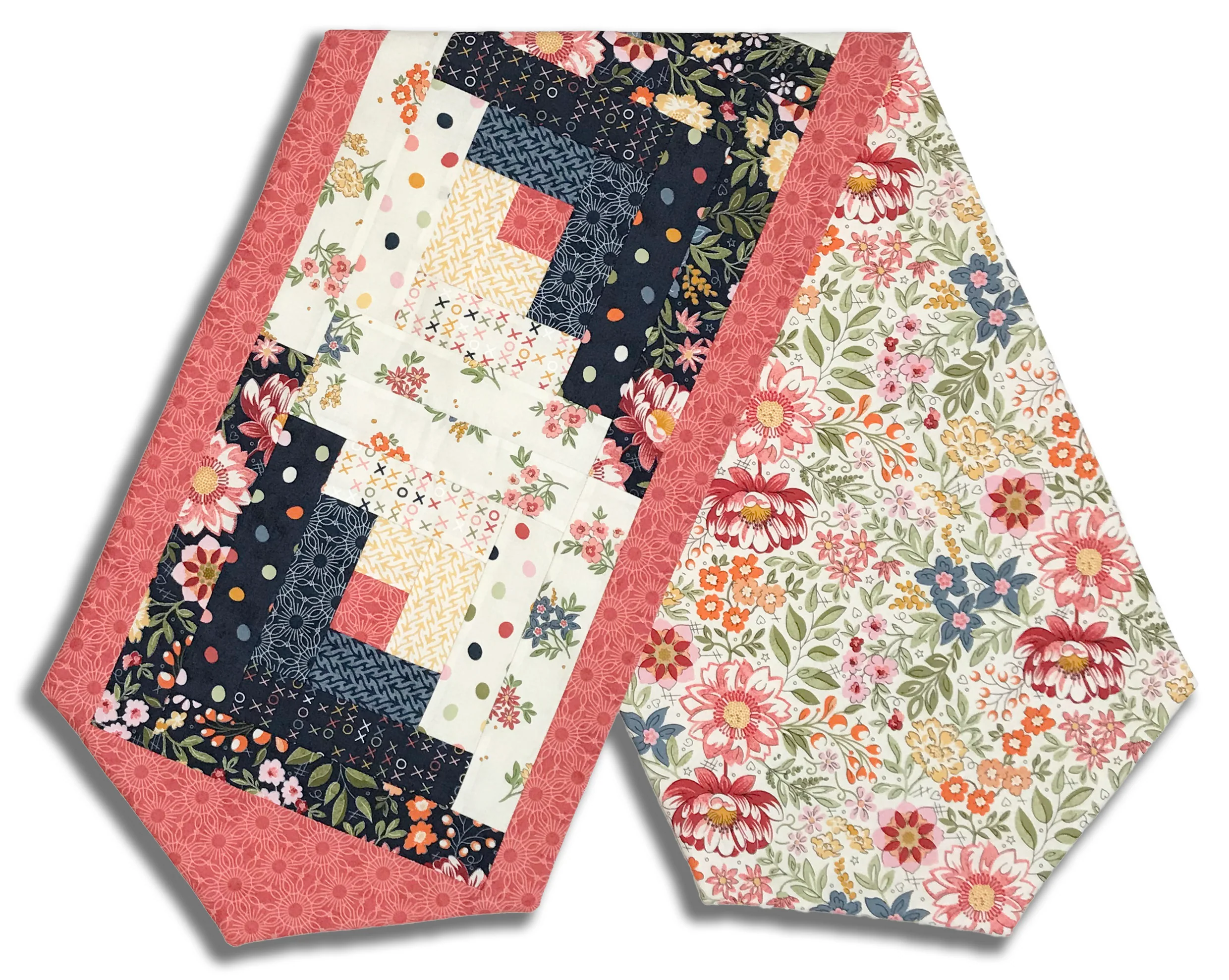 Moda Pre-cut Log Cabin Table Runner Kit - Fieldrush - Portobello