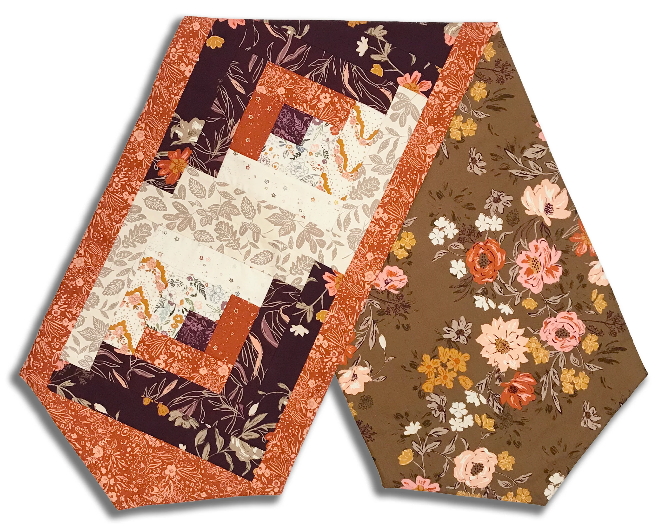Moda Pre-cut Log Cabin Table Runner Kit - Foraged Found & Hand Me Down - Merlot