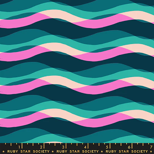 Moda Ruby Star Society Poolside Too RS5198 15 Peacock Waves By The Yard