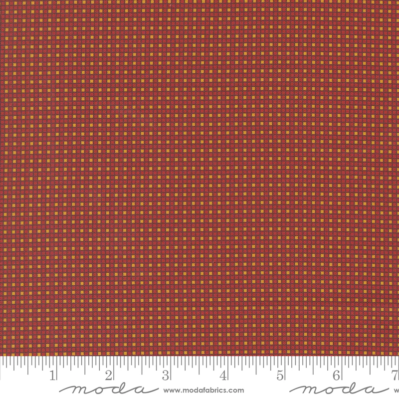 Moda Sally's Stitches 31718 14 Turkey Red Hopscotch Checks By The Yard