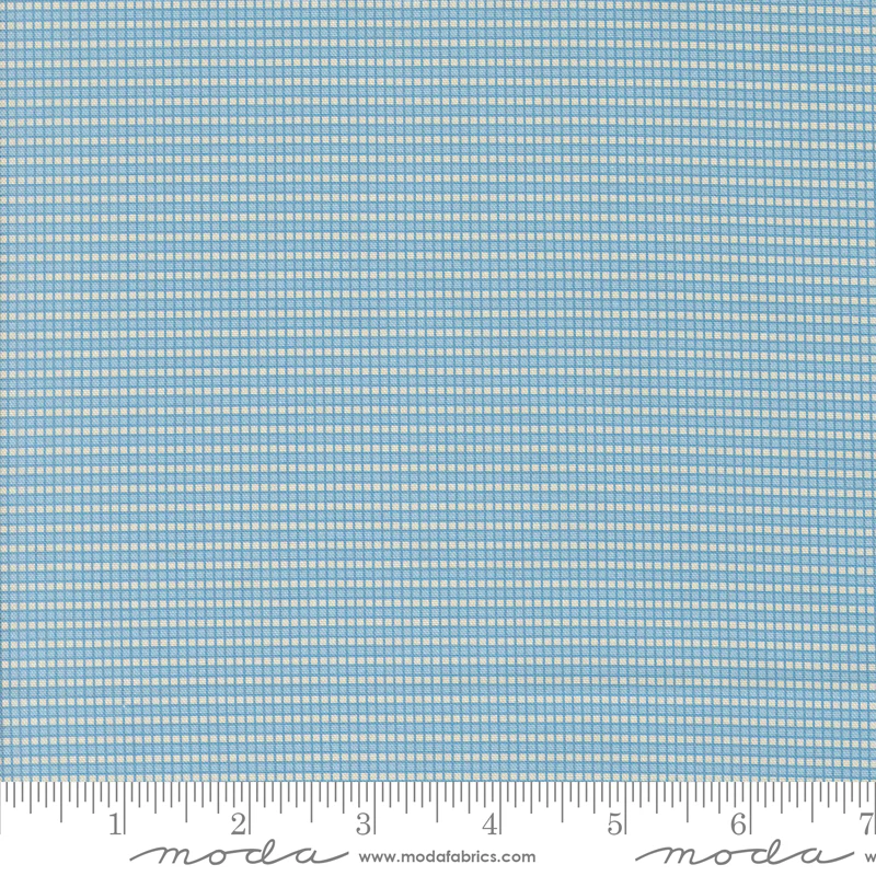 Moda Sally's Stitches 31718 15 Blue Sky Hopscotch Checks By The Yard