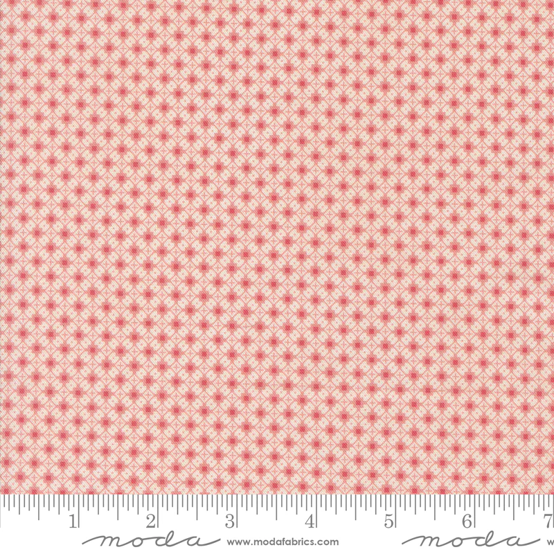 Moda Sally's Stitches 31719 16 Sweet Pink Crisscross By The Yard
