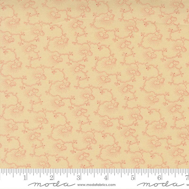 Moda Wild Orchid 2772 21 Petal Vanilla Bean Tropical Vine By The Yard