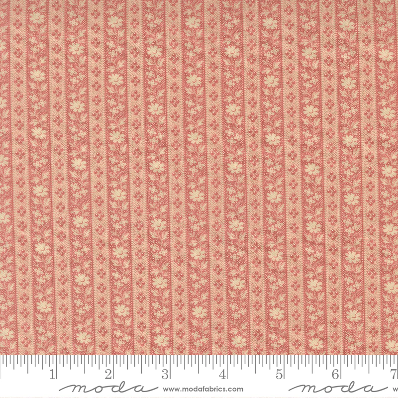 Moda Wild Orchid 2775 25 Petal Floral Stripe By The Yard