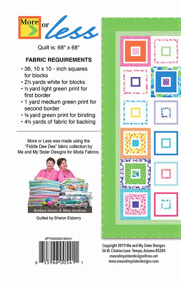 MORE OR LESS - Me & My Sister Designs Pattern DIGITAL DOWNLOAD - Image 2