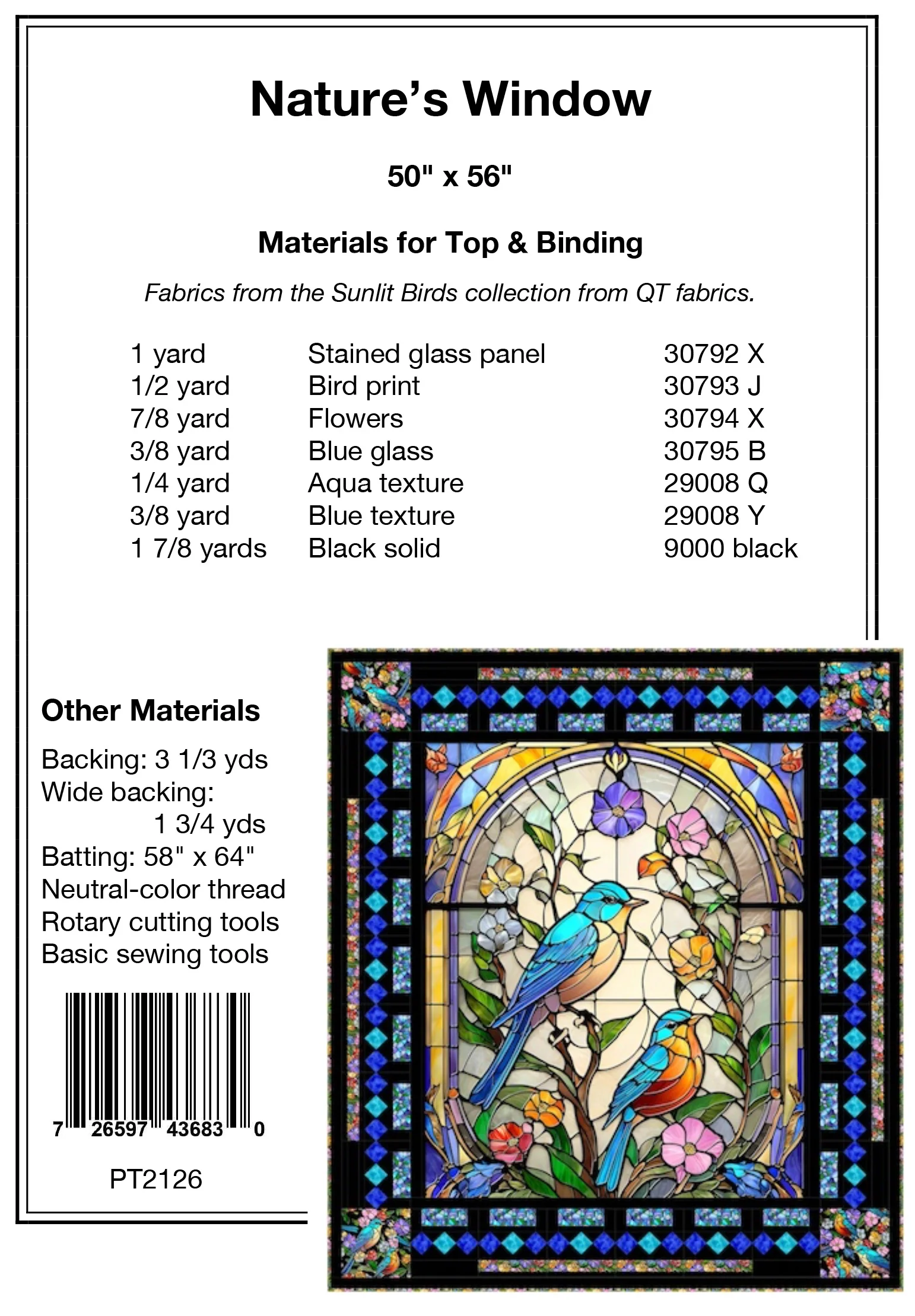 NATURE'S WINDOW - Pine Tree Country Quilts Pattern - DIGITAL DOWNLOAD - Image 2