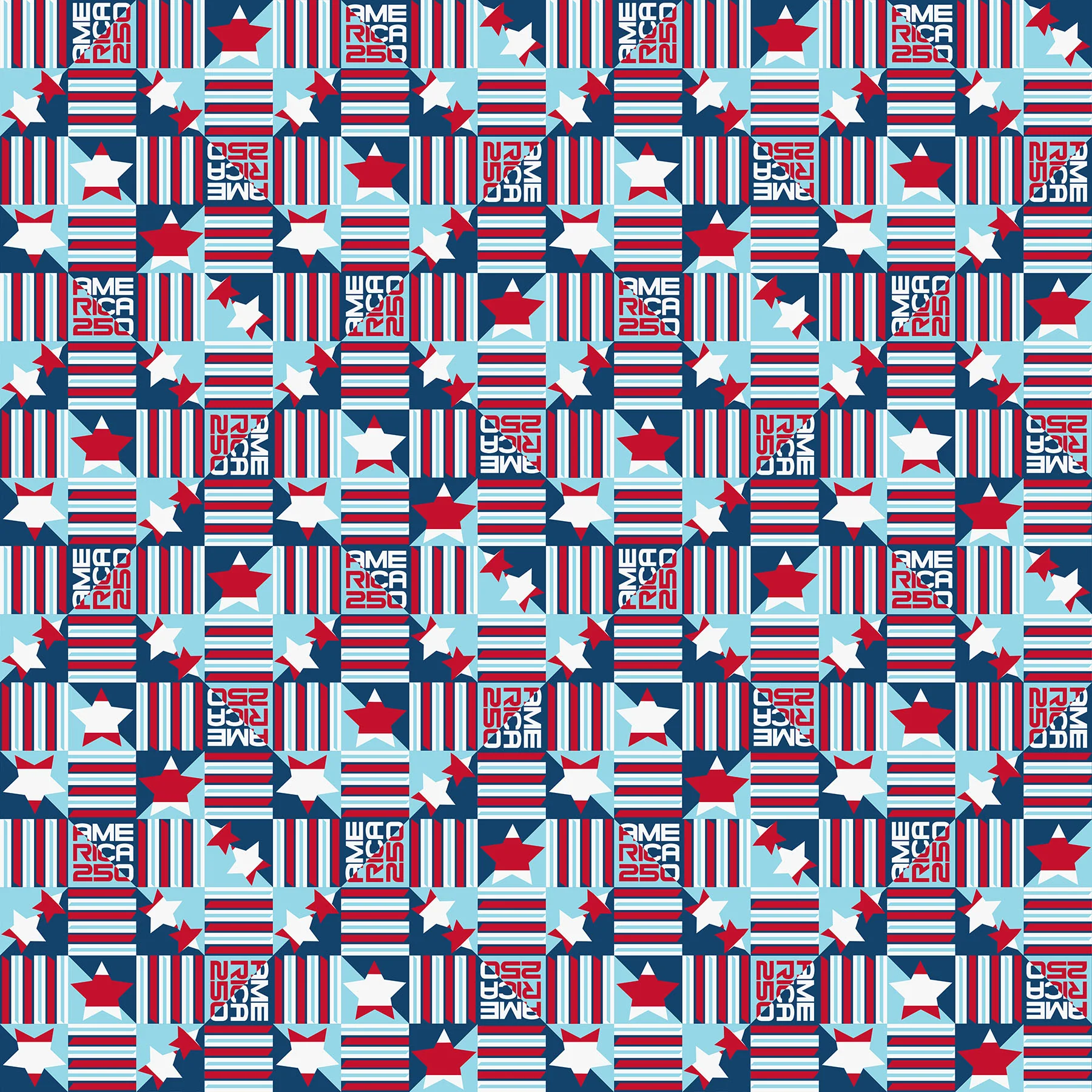 Northcott America 250 TM 29054 24 Red Multi Star Stripe Block By The Yard