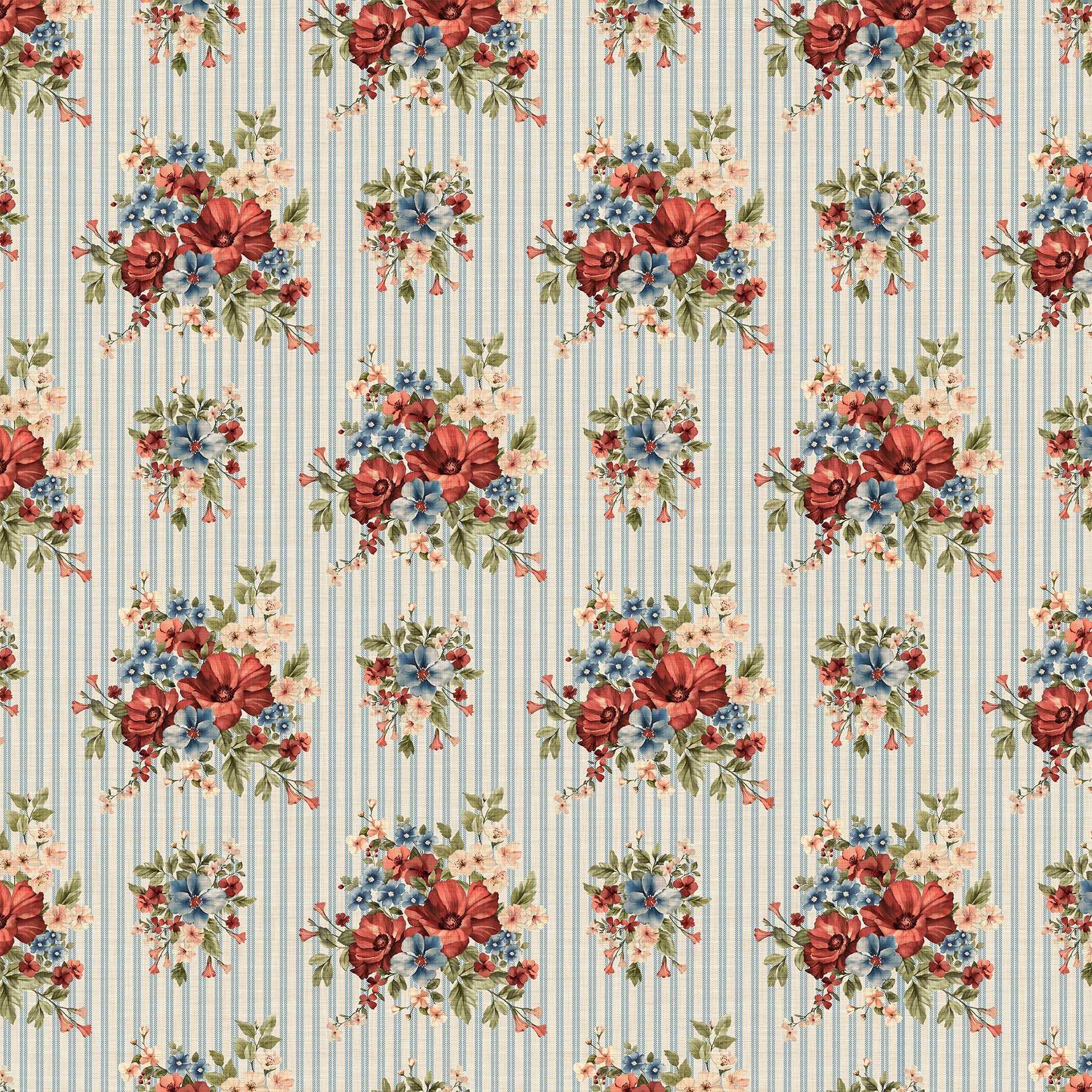 Northcott Farmhouse Sampler DP28600 11 Cream Multi Floral Bouquet By The Yard
