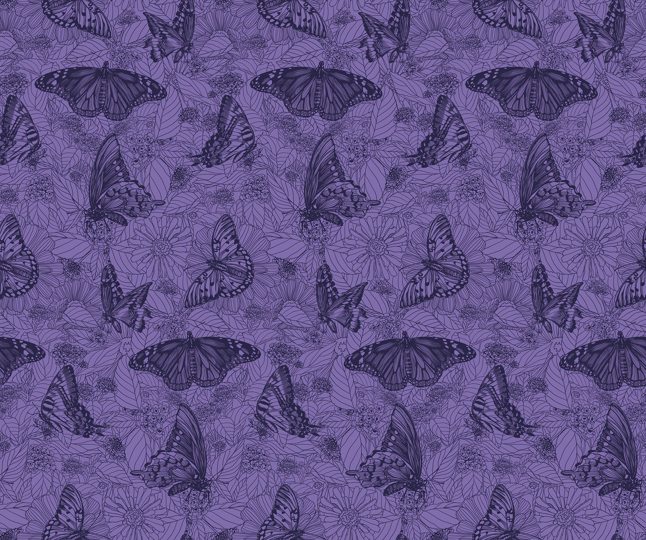 Northcott Indelible Ink AMT1006 63V Blueberry Winging It By The Yard