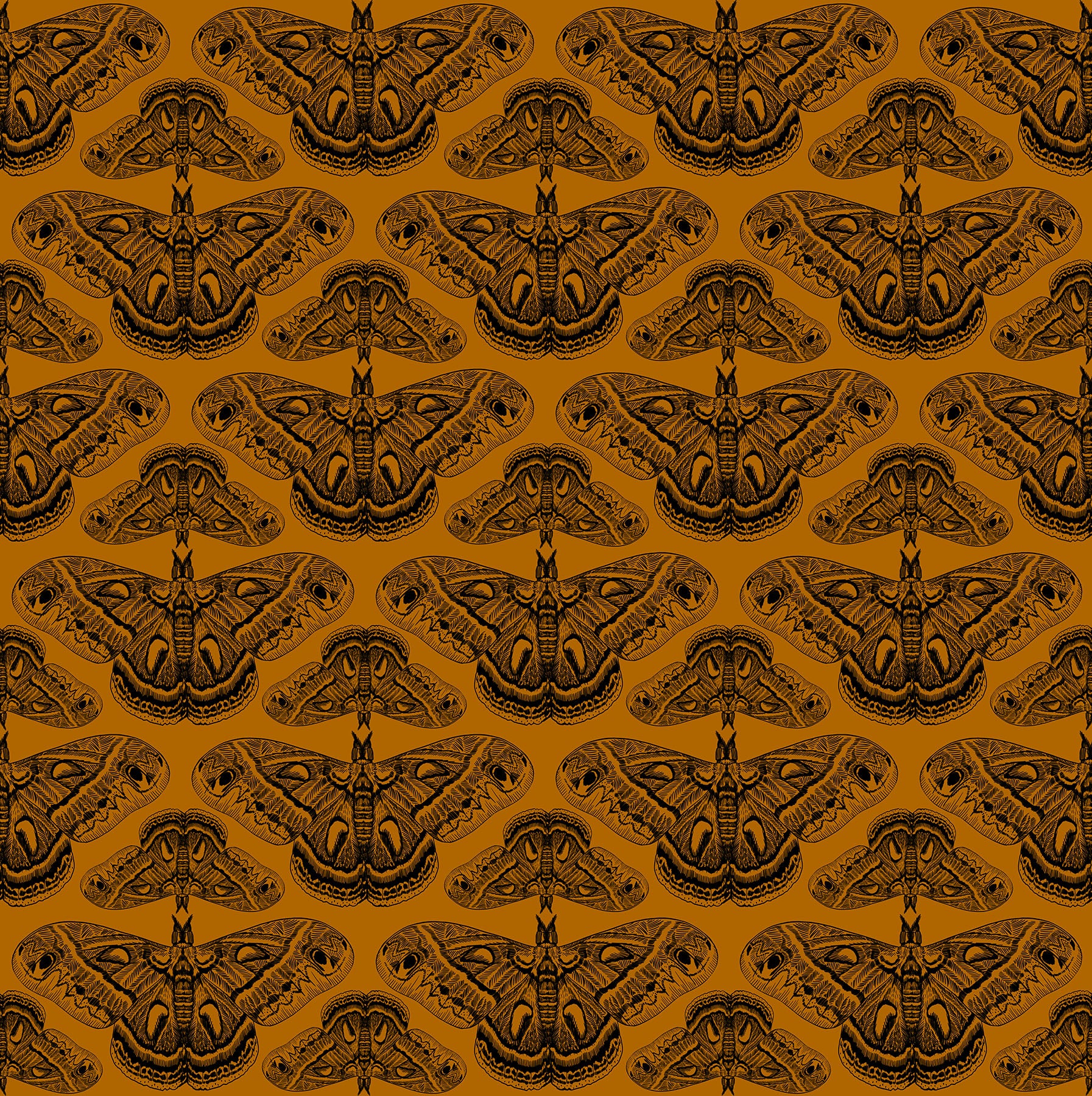 Northcott Indelible Ink AMT1008 55V Saffron Cecropia By The Yard