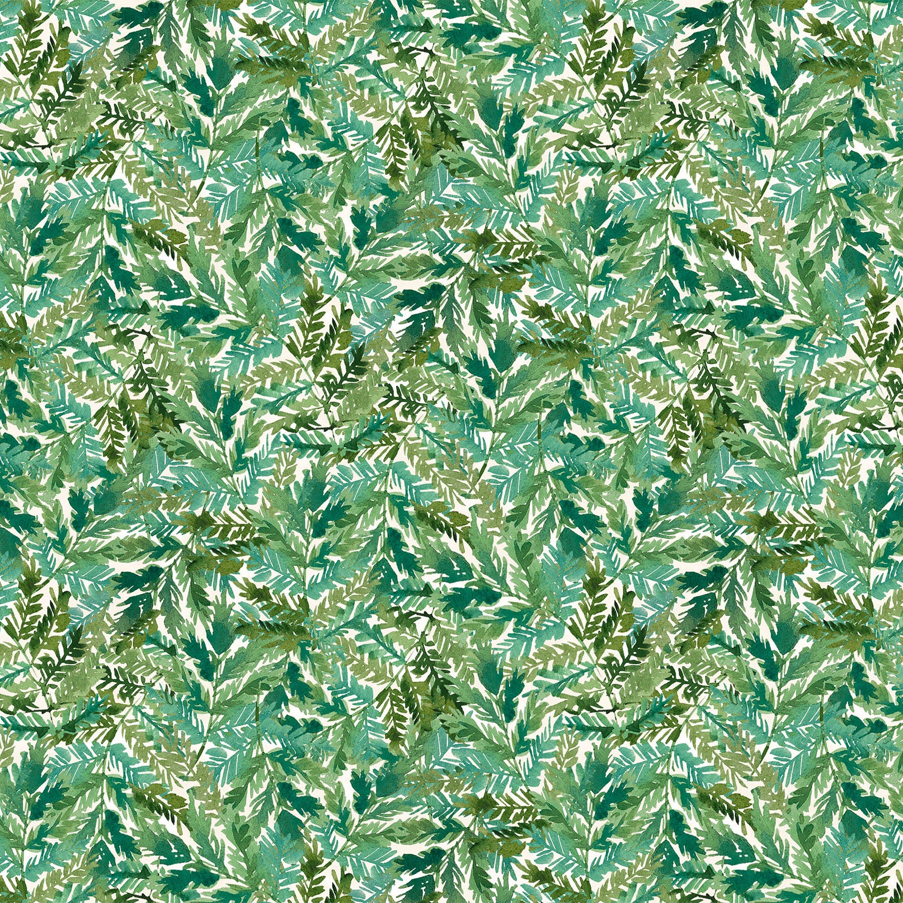 Northcott Luscious DP28752 11 Cream Multi Ferns By The Yard