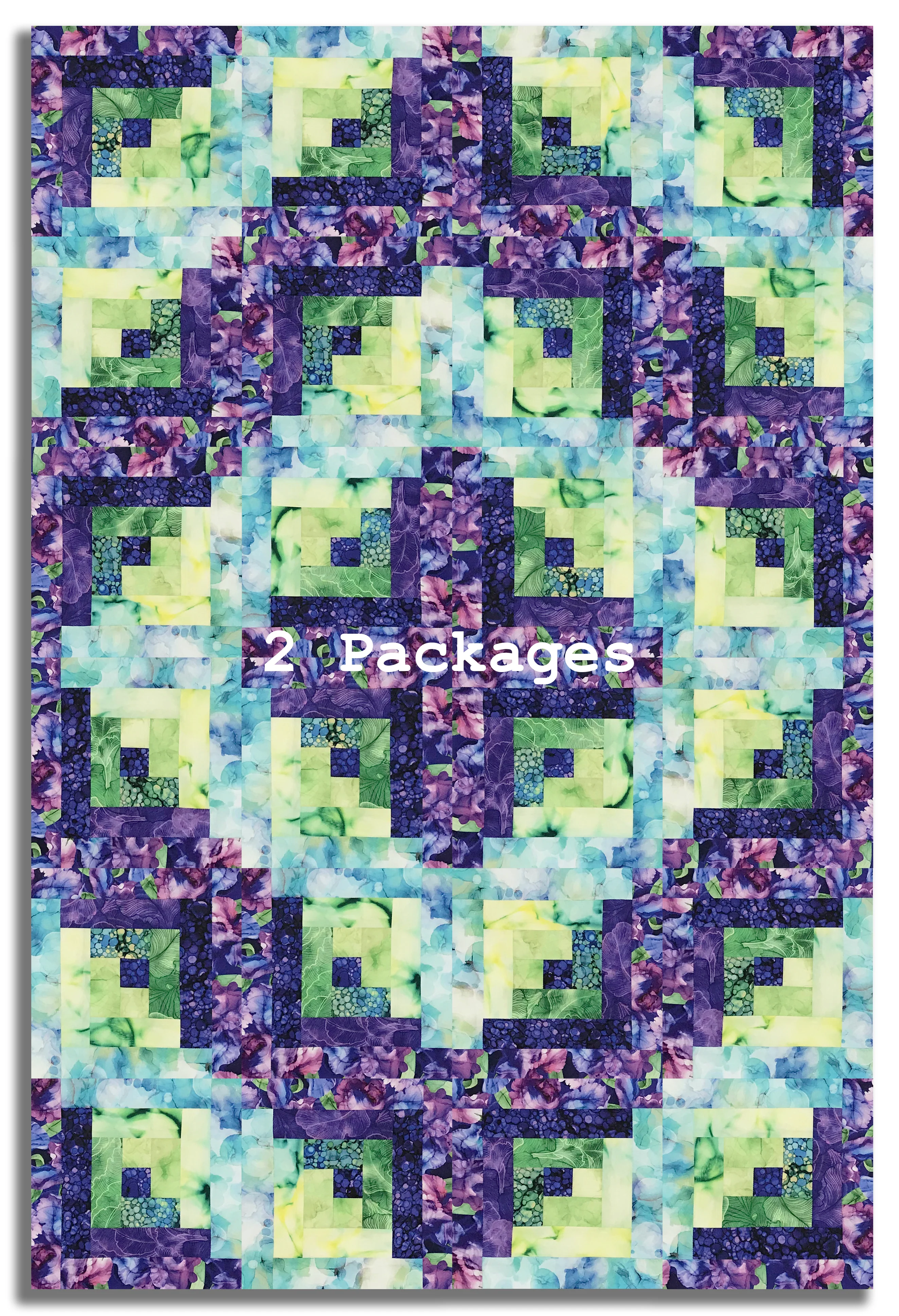Northcott Pre-Cut 12 Block Log Cabin Quilt Kit - Infatuation - Image 4