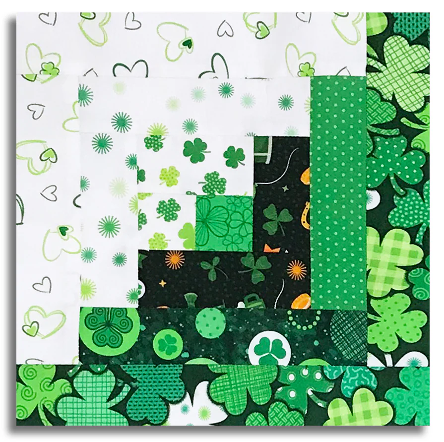 Northcott Pre-Cut Log Cabin Table Runner Kit - Paddy's Parade 2 - Image 2