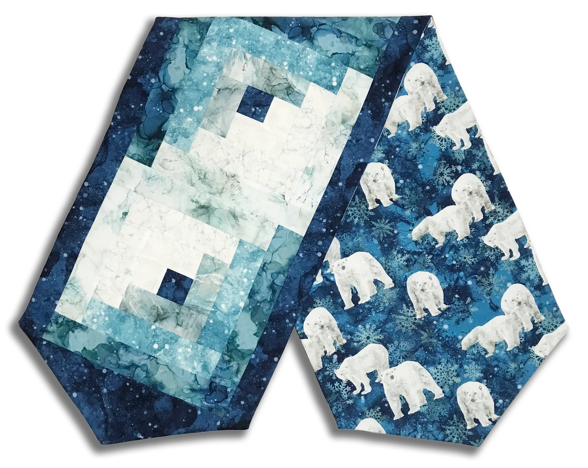 Northcott Pre-Cut Log Cabin Table Runner Kit - Tundra Crossing