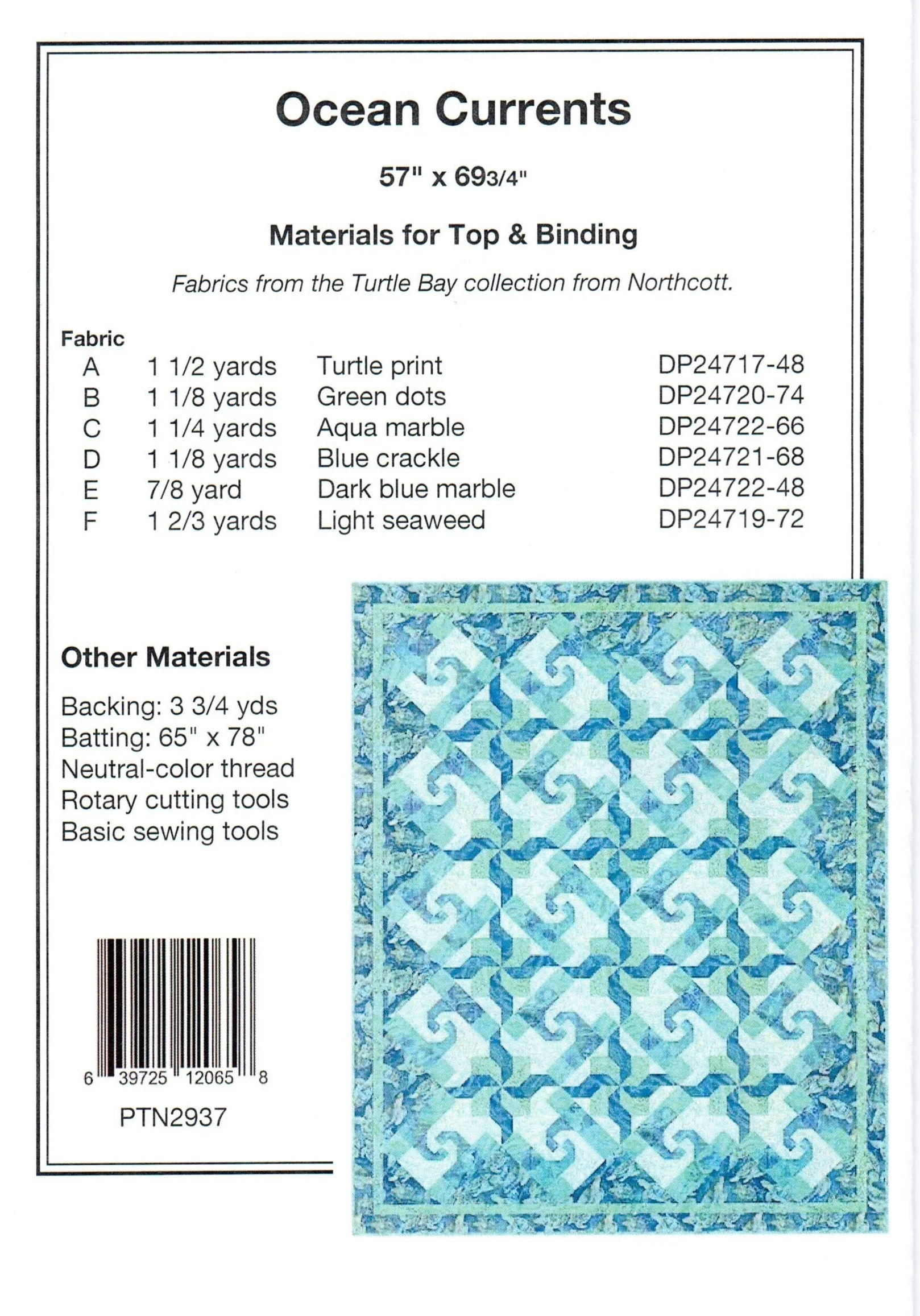 OCEAN CURRENTS - Pine Tree Country Quilts Pattern - Image 2
