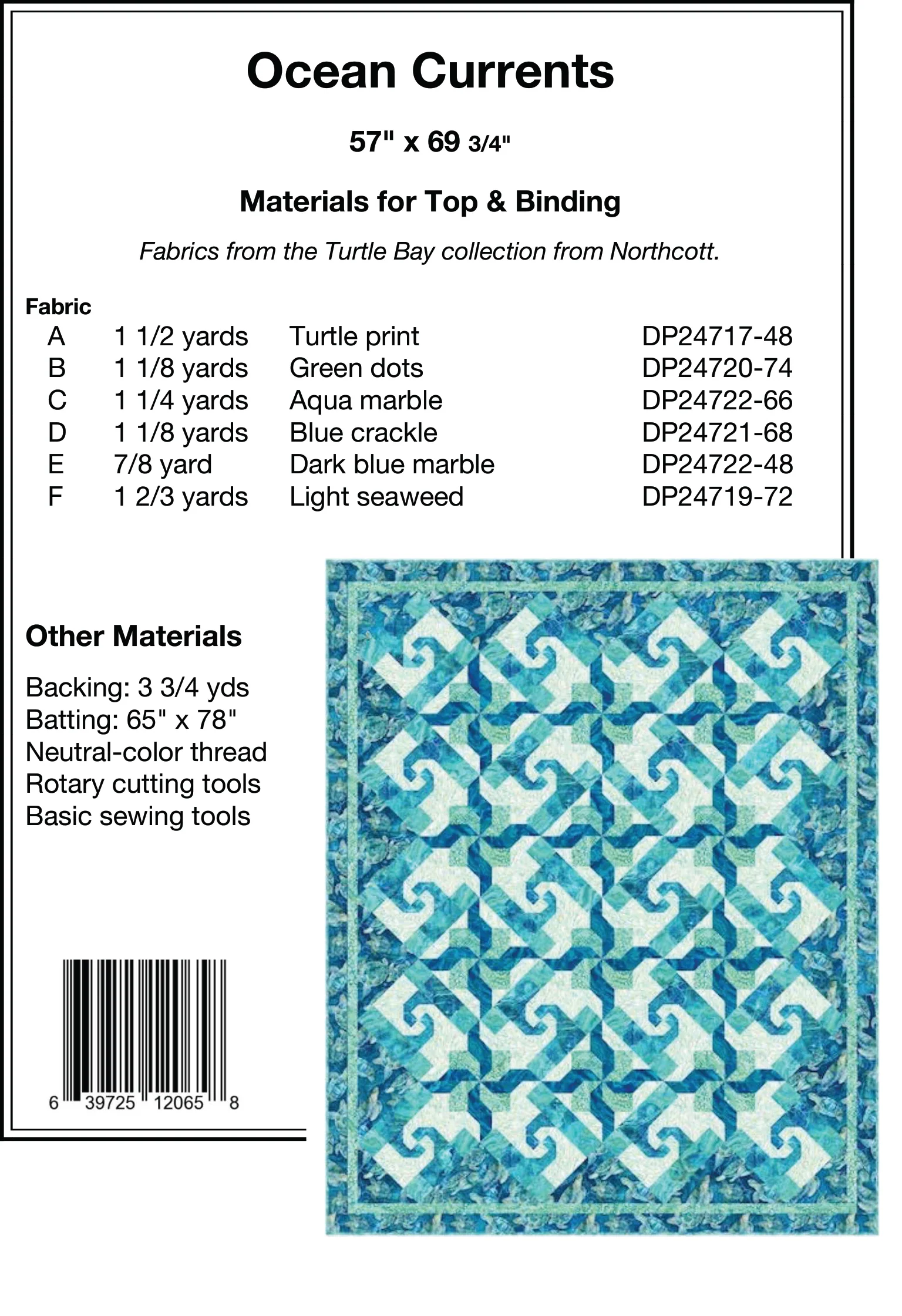 OCEAN CURRENTS - Pine Tree Country Quilts Pattern - DIGITAL DOWNLOAD - Image 2