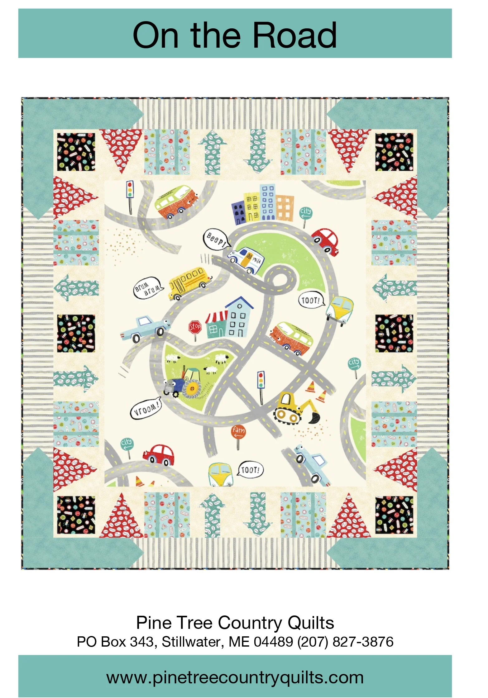 ON THE ROAD - Pine Tree Country Quilts Pattern - DIGITAL DOWNLOAD