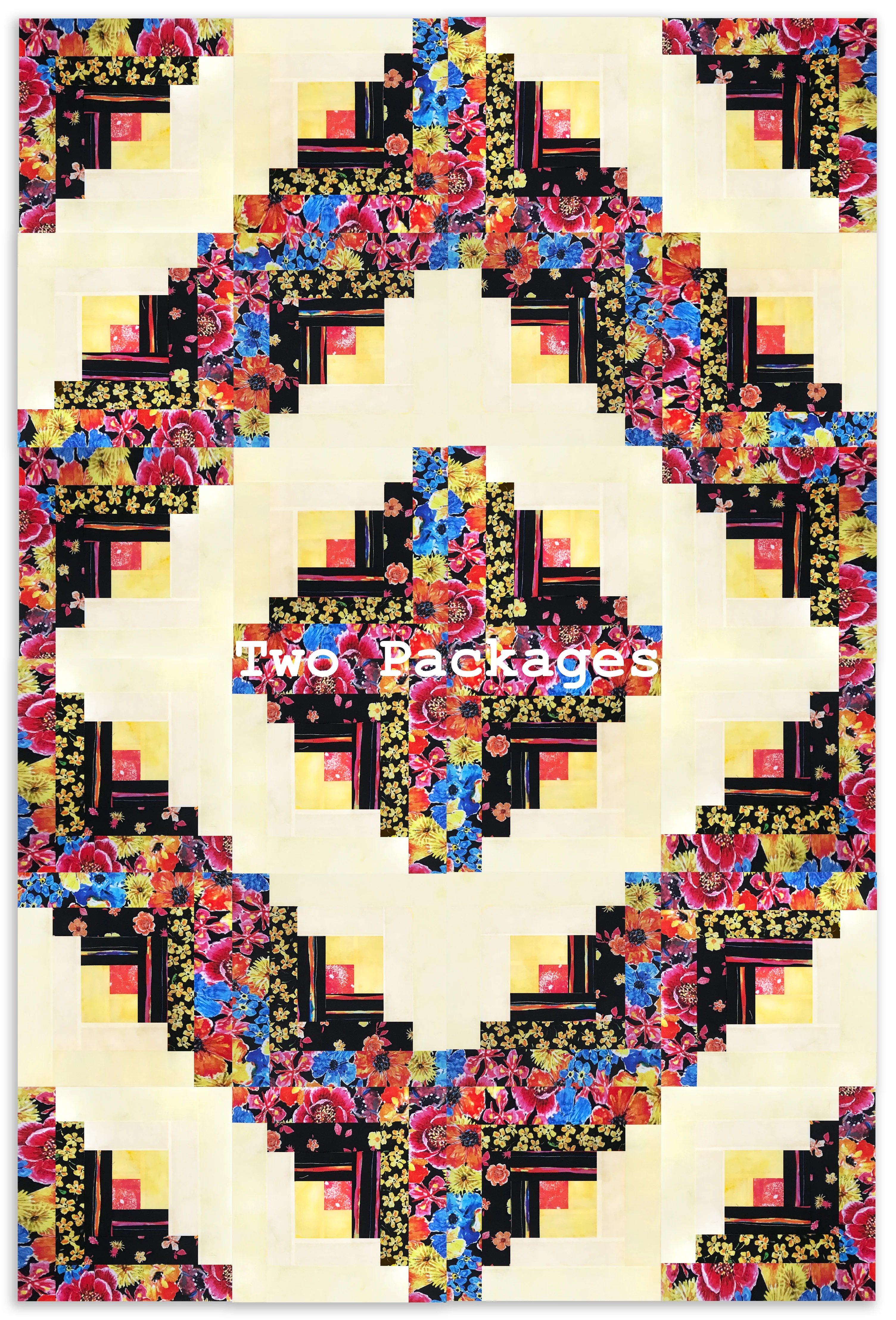 P&B Textiles Pre-Cut 12 Block Log Cabin Quilt Kit - Jona's Garden - Image 4