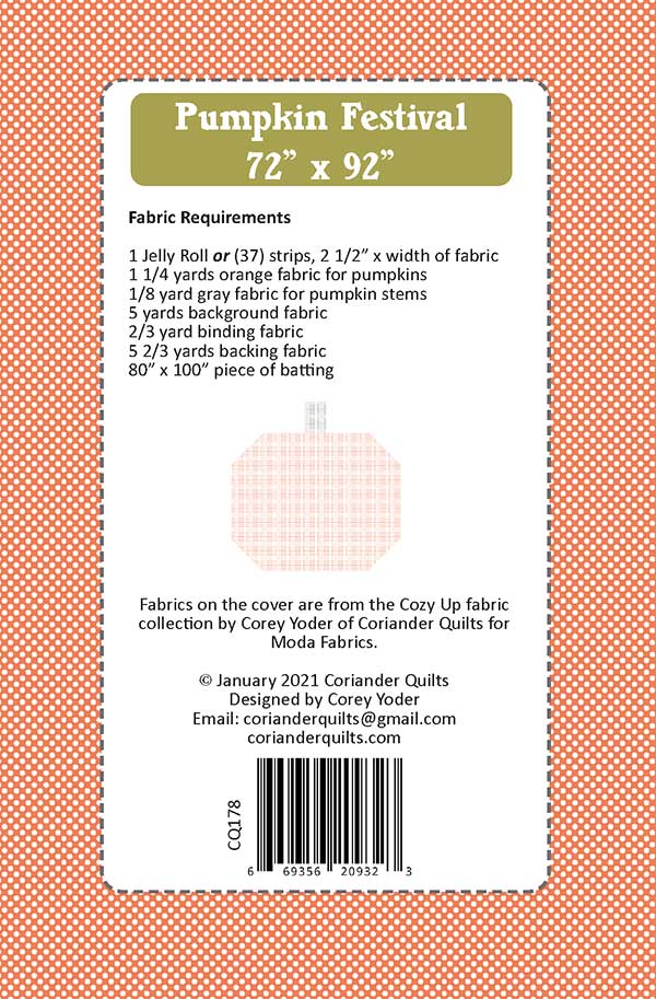 PUMPKIN FESTIVAL - Coriander Quilts Pattern #178 - Image 2