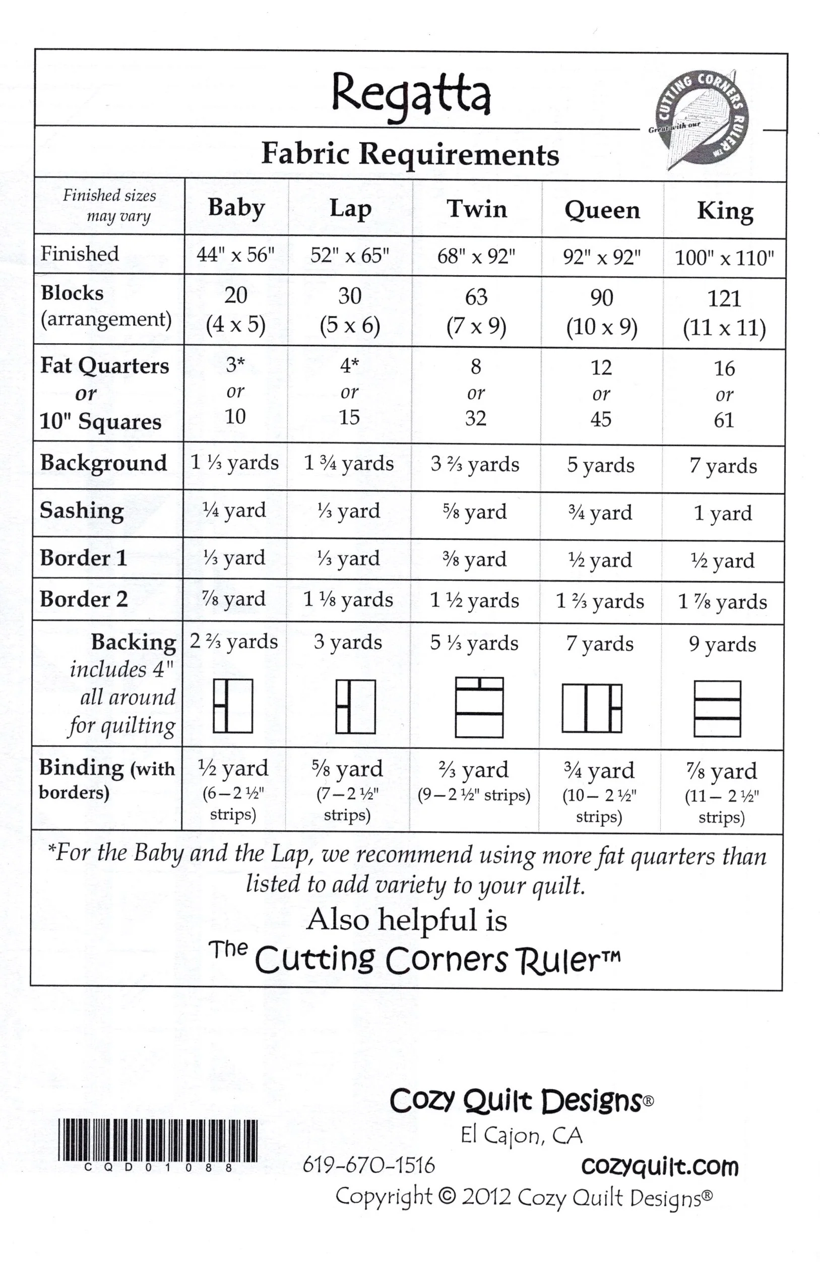 REGATTA - Cozy Quilt Designs Pattern DIGITAL DOWNLOAD - Image 2