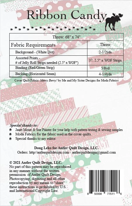 RIBBON CANDY - Antler Quilt Design Pattern AQD0277 DIGITAL DOWNLOAD - Image 2