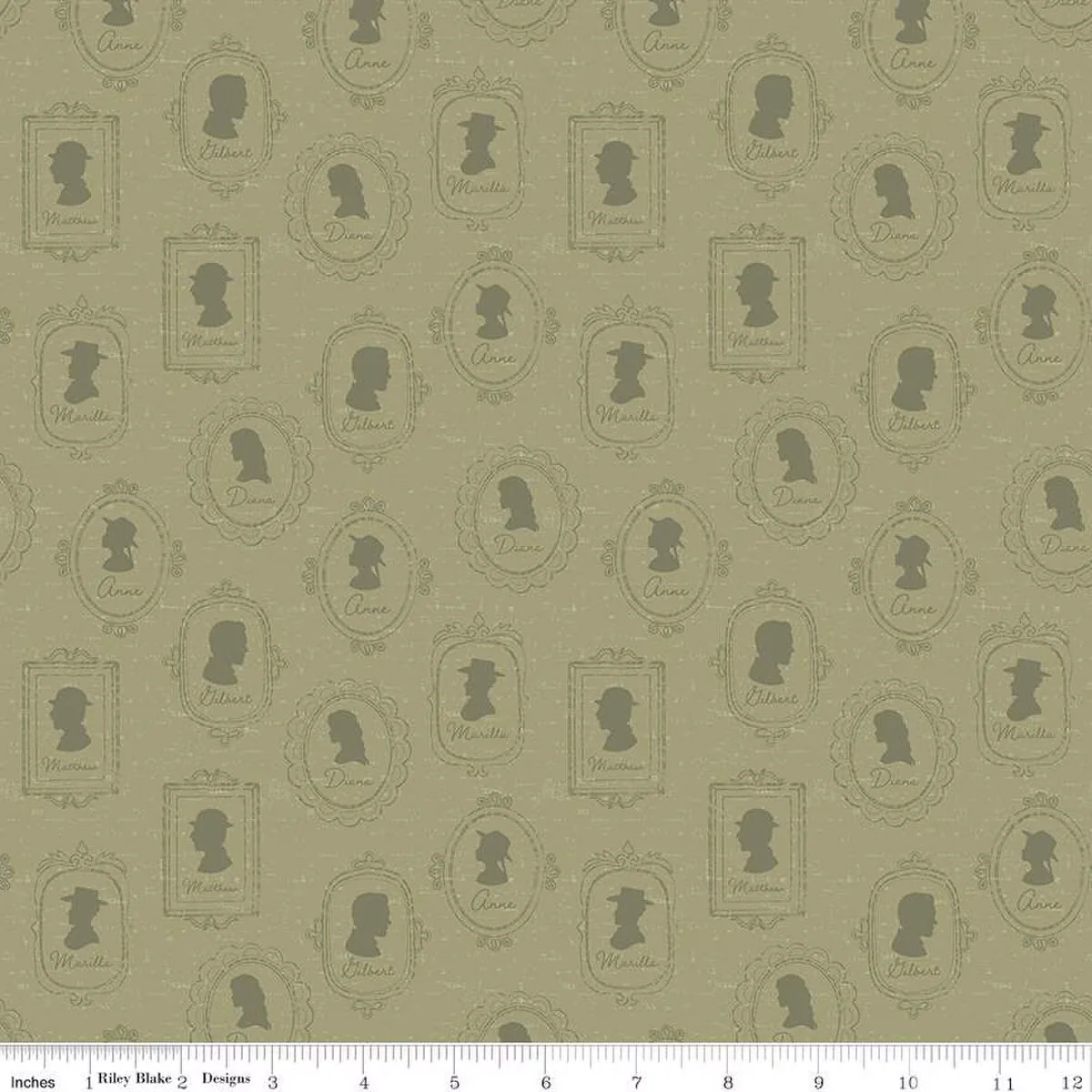 Riley Blake Anne Of Green Gables C16123 Green Silhouettes By The Yard