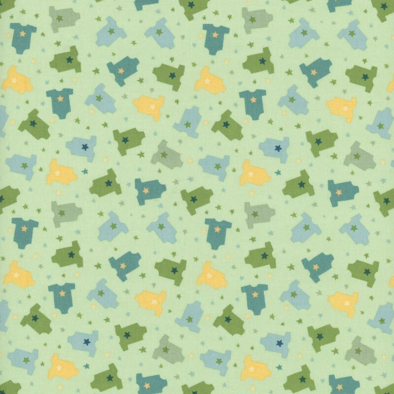 Riley Blake Baby Boy C16764 Green Onesies By The Yard