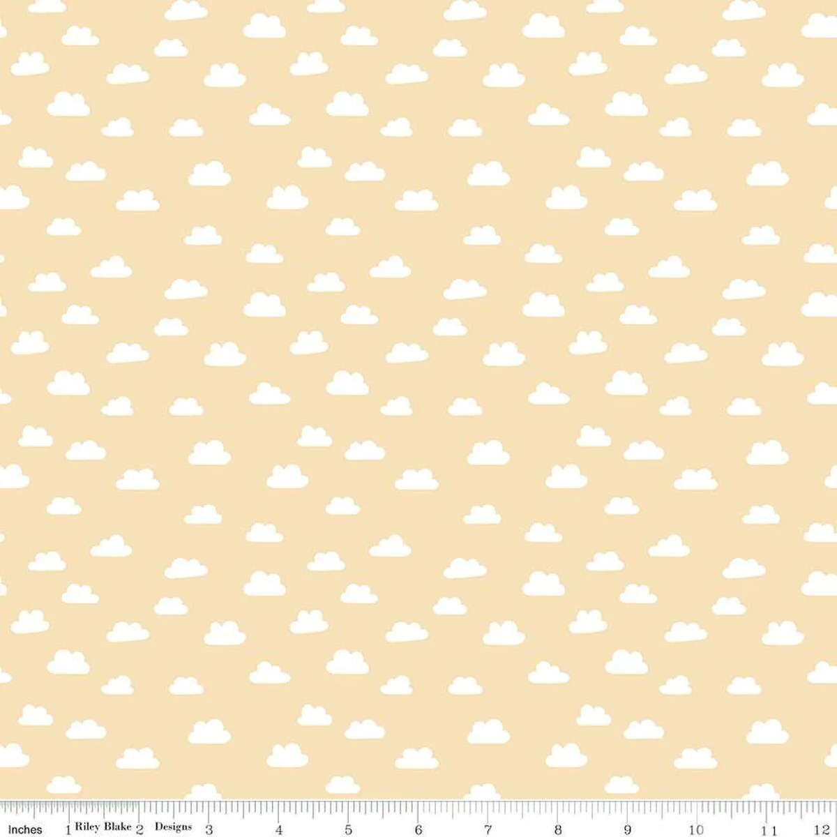 Riley Blake Baby Girl C16773 Yellow Clouds By The Yard