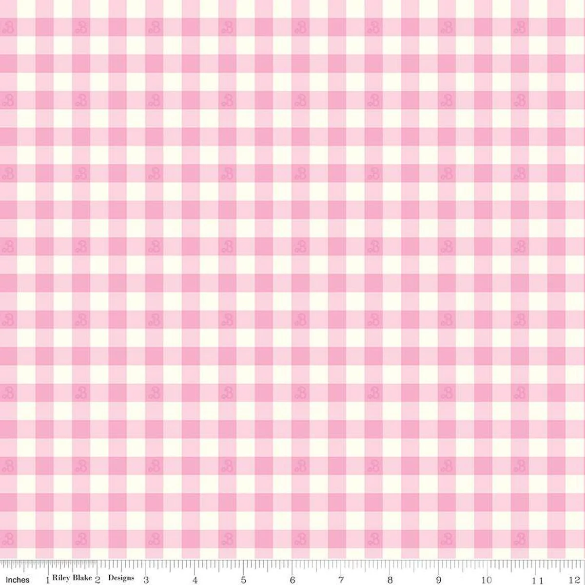 Riley Blake Barbie World C15024 Pink Gingham By The Yard