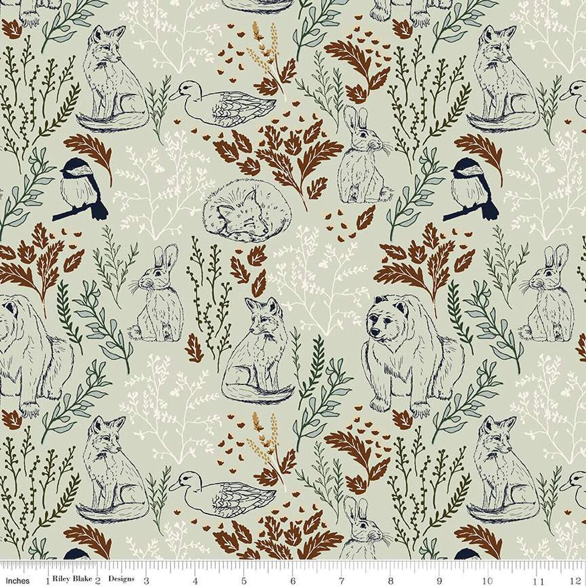 Riley Blake Let's Wander C16880 Mist Main By The Yard