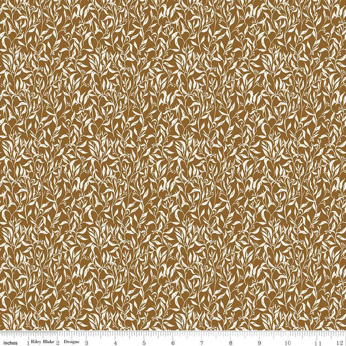 Riley Blake Let's Wander C16884 Brown Leaflets By The Yard