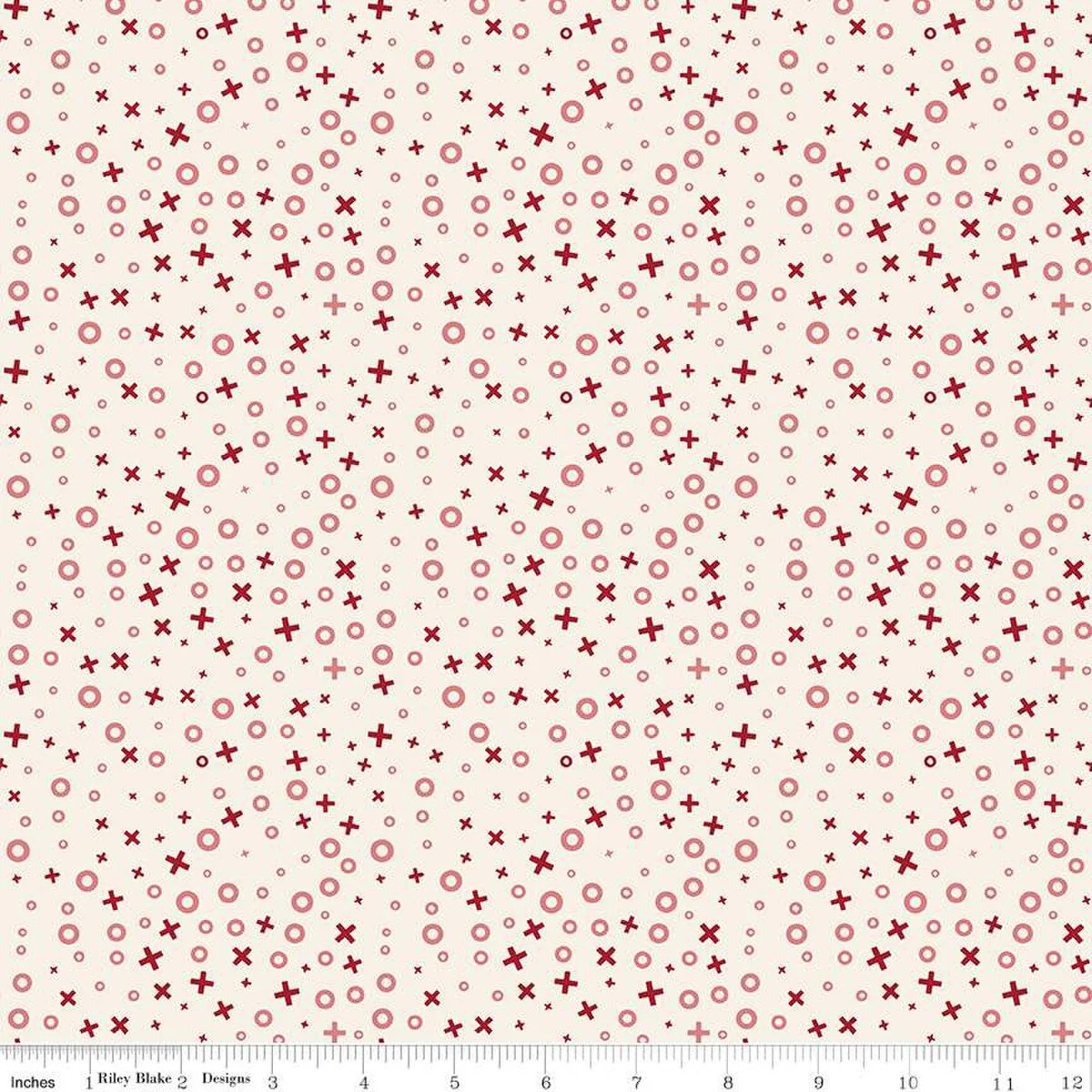 Riley Blake Love You Always C16872 Cream XO'x By The Yard