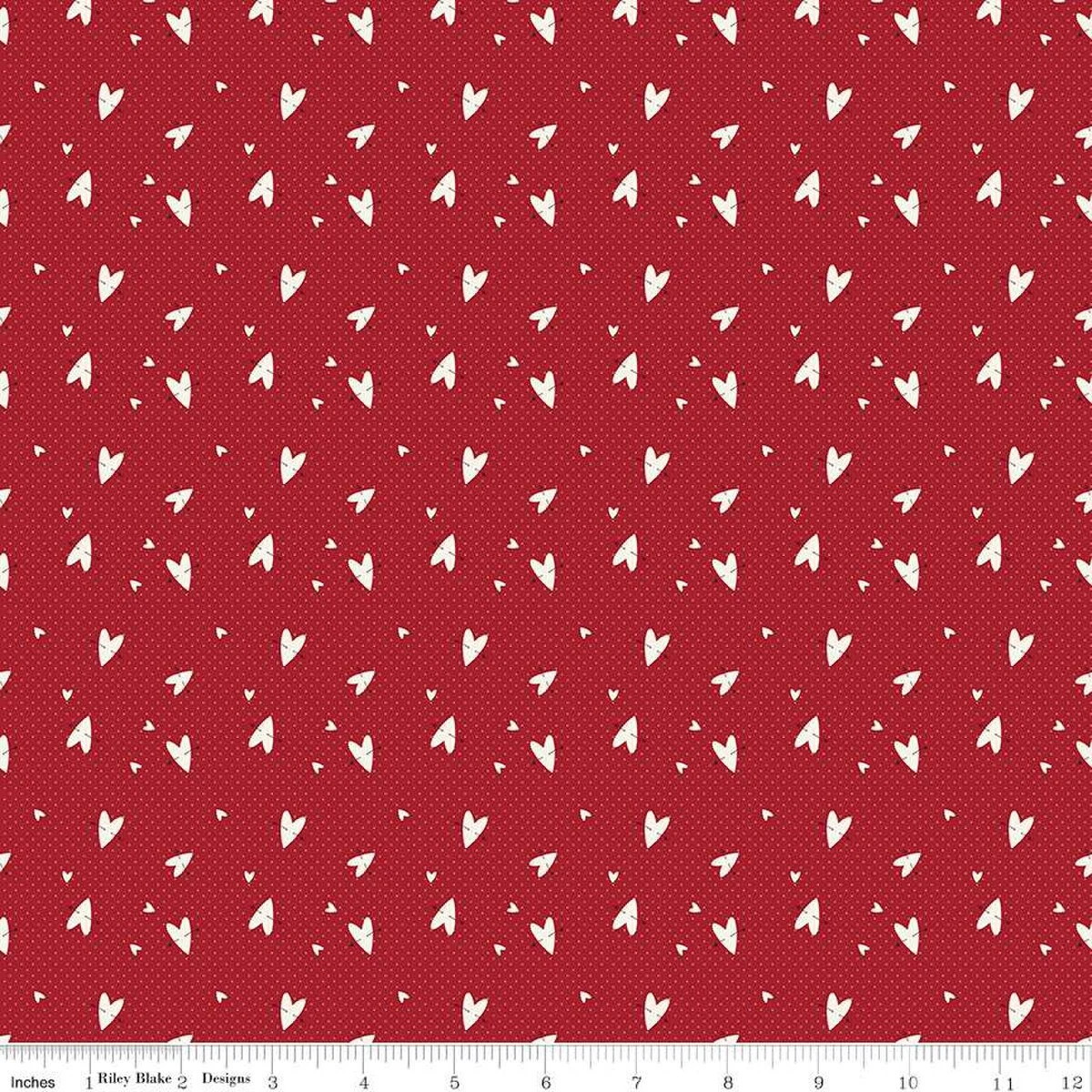 Riley Blake Love You Always C16874 Red Hearts By The Yard
