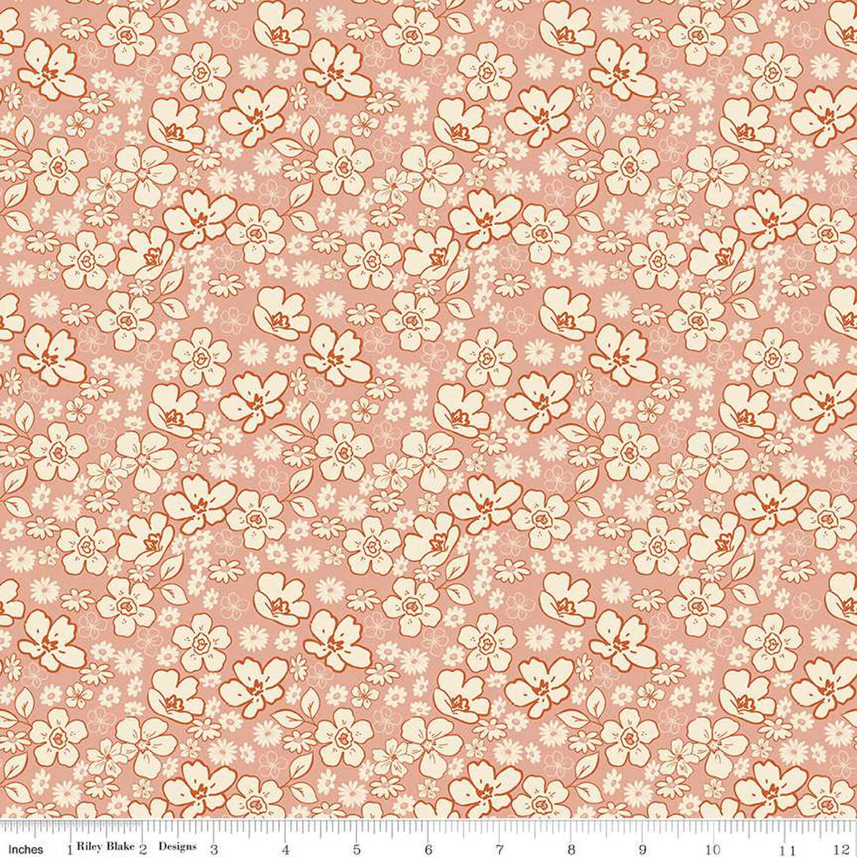 Riley Blake Morning Latte C16923 Pink Tonal Floral By The Yard