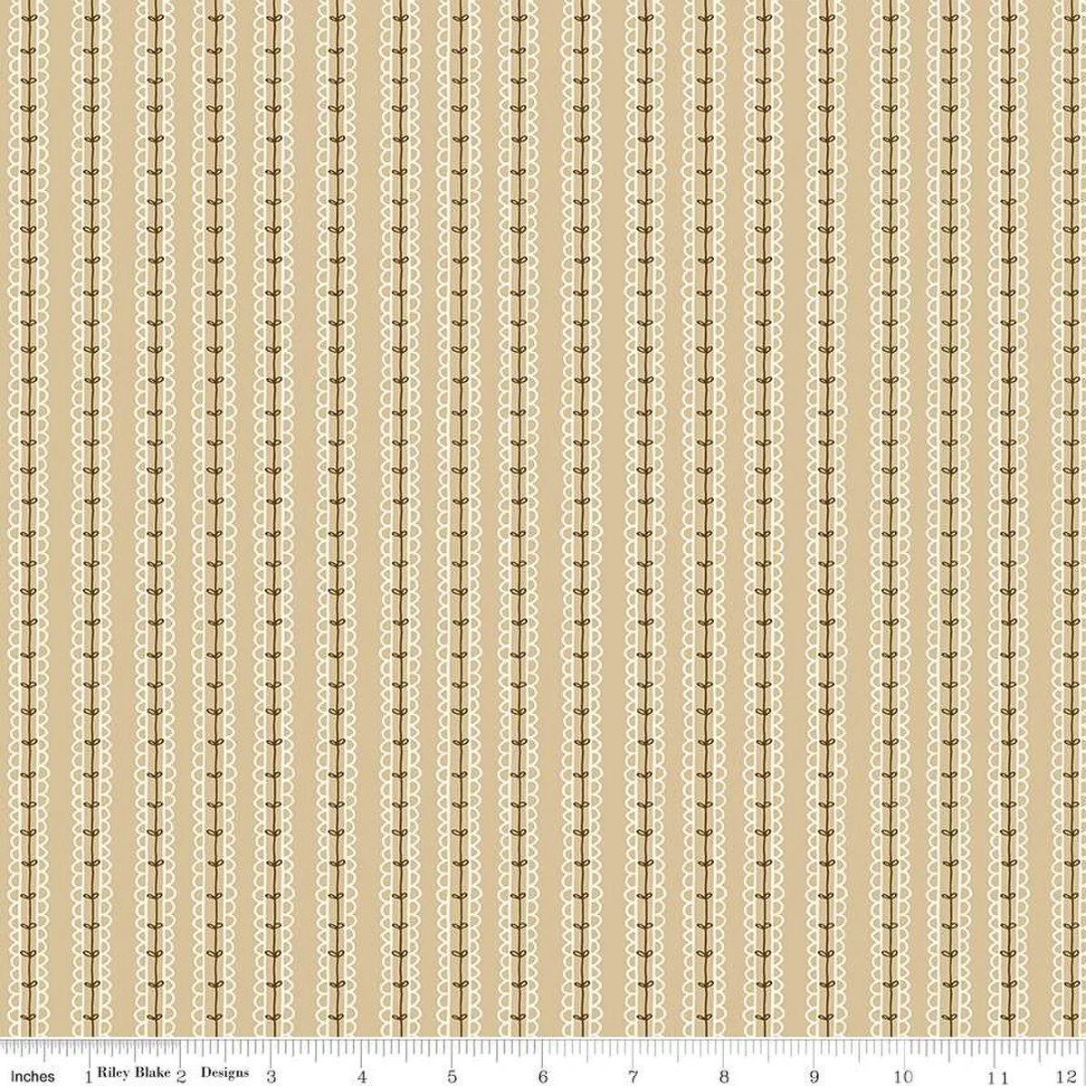 Riley Blake Morning Latte C16927 Camel Stripes By The Yard