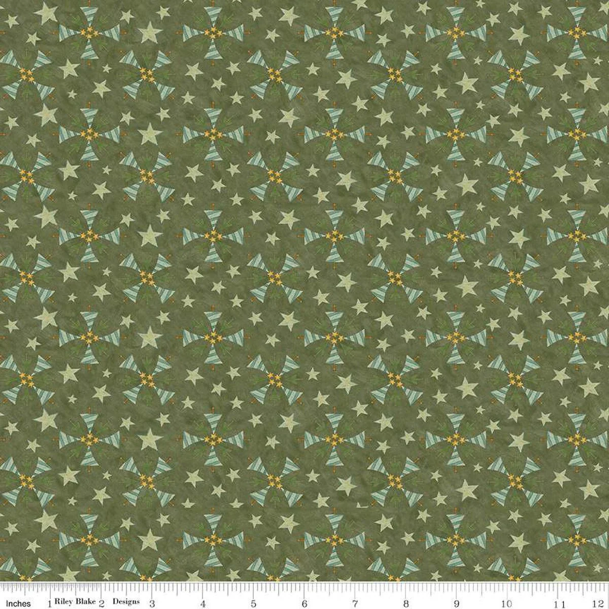 Riley Blake Naughty or Nice C16264 Green Trees By The Yard