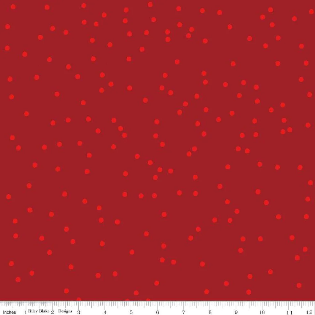 Riley Blake On The Dot C17030 Crimson By The Yard