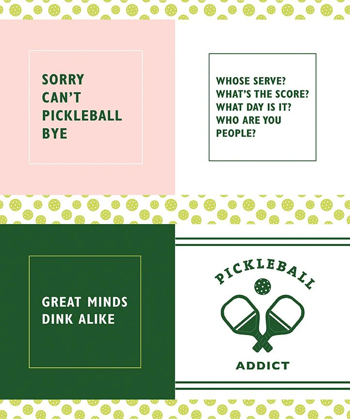 Riley Blake Pickleball PD16205 Panel 35" PANEL By The PANEL (Not Strictly By The Yard)