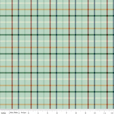 Riley Blake Plaid-Venture Club C17047 Fern Camper By The Yard