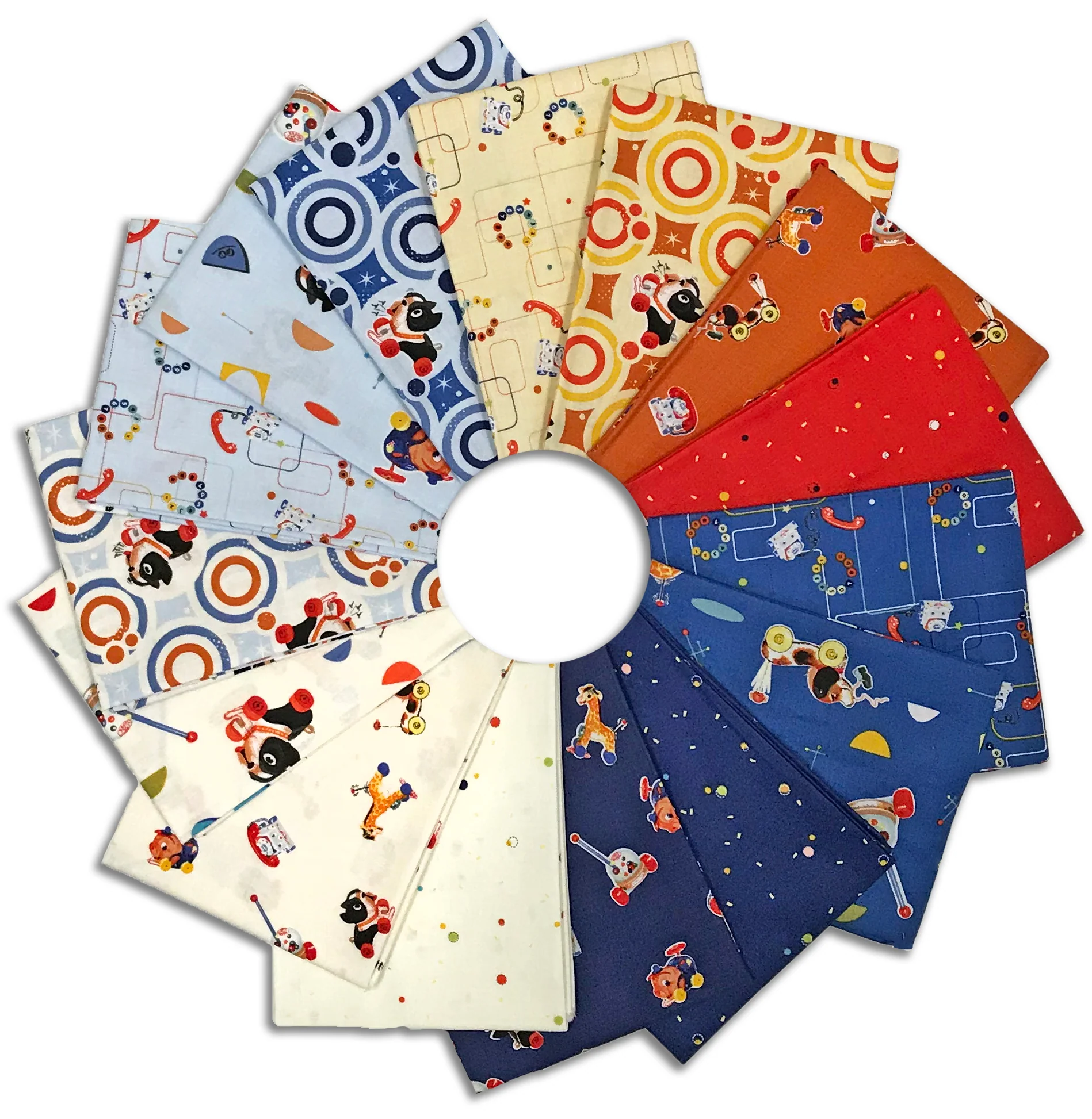Riley Blake Pre-Cut 15 Piece Fat Quarters FQ-15720 15 - Pop 'n Play