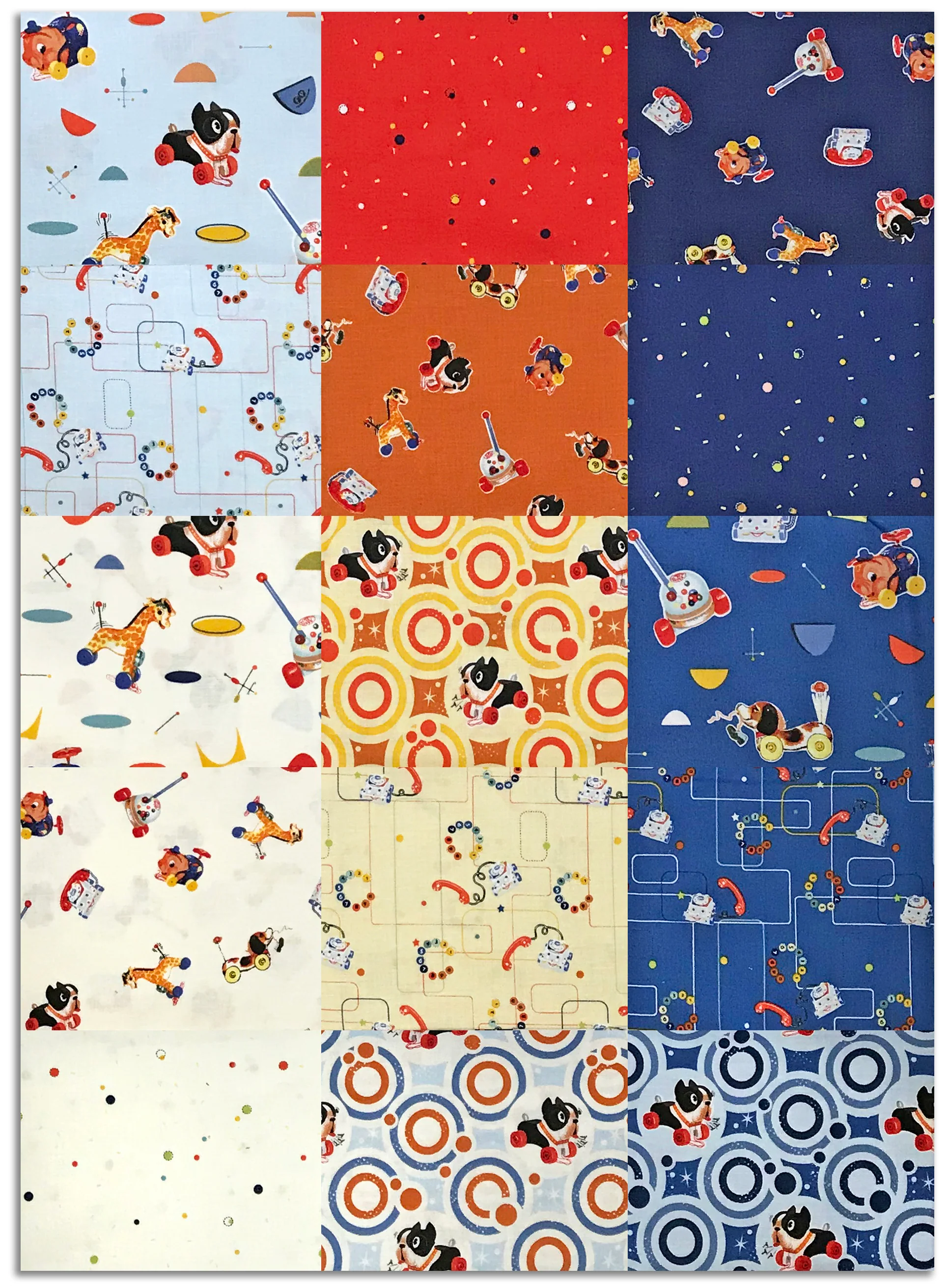 Riley Blake Pre-Cut 15 Piece Fat Quarters FQ-15720 15 - Pop 'n Play - Image 2