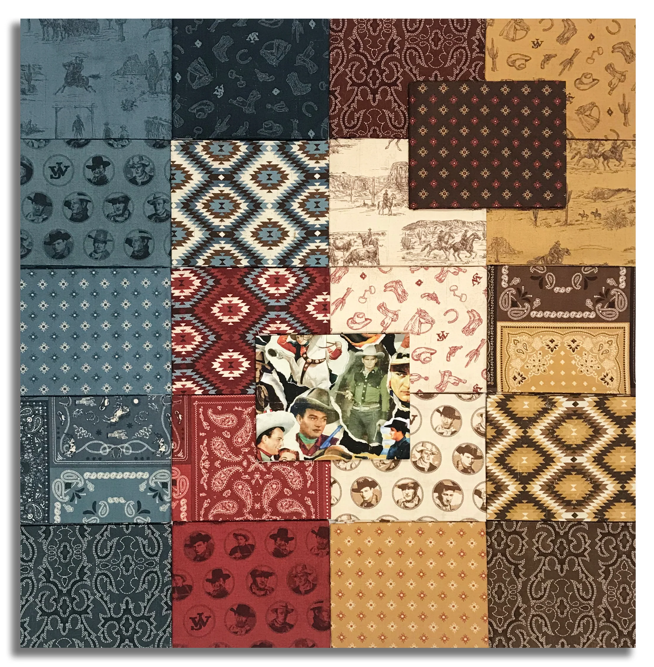 Riley Blake Pre-Cut 22 Piece Fat Quarters FQ 16620 22 - John Wayne American West - Image 2