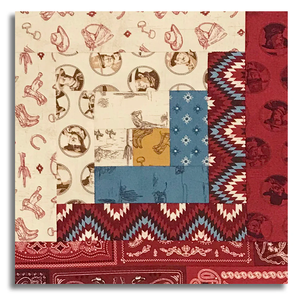 Riley Blake Pre-Cut Log Cabin Table Runner Kit - John Wayne American West - Image 2