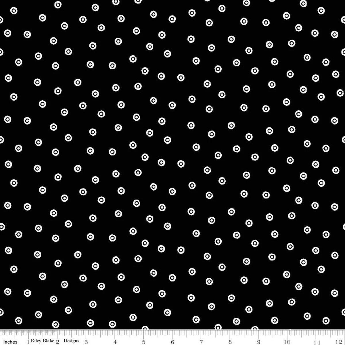 Riley Blake Scary Scraps C17609 Black Dress Dots By The Yard