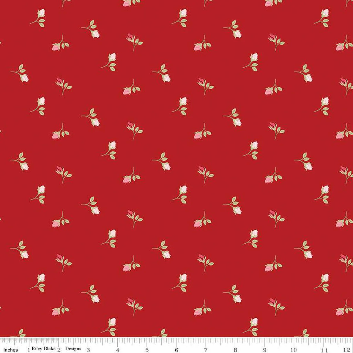 Riley Blake Sew In Love C16902 Red Rosebuds By The Yard