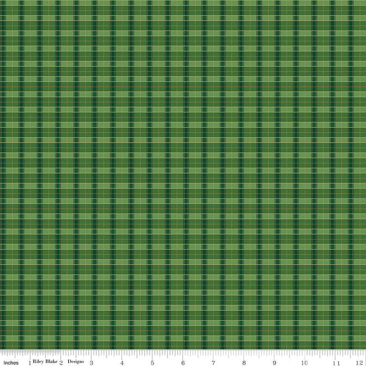 Riley Blake Vera's Garden C16993 Green Plaid By The Yard