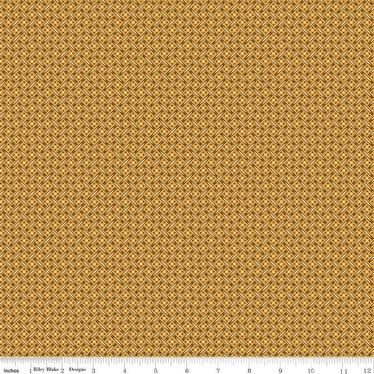 Riley Blake Vera's Garden C16995 Gold Basket Weave By The Yard